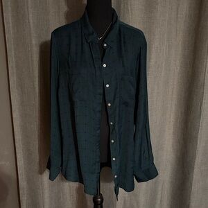 A New Day Teal Geometric Print Shirt